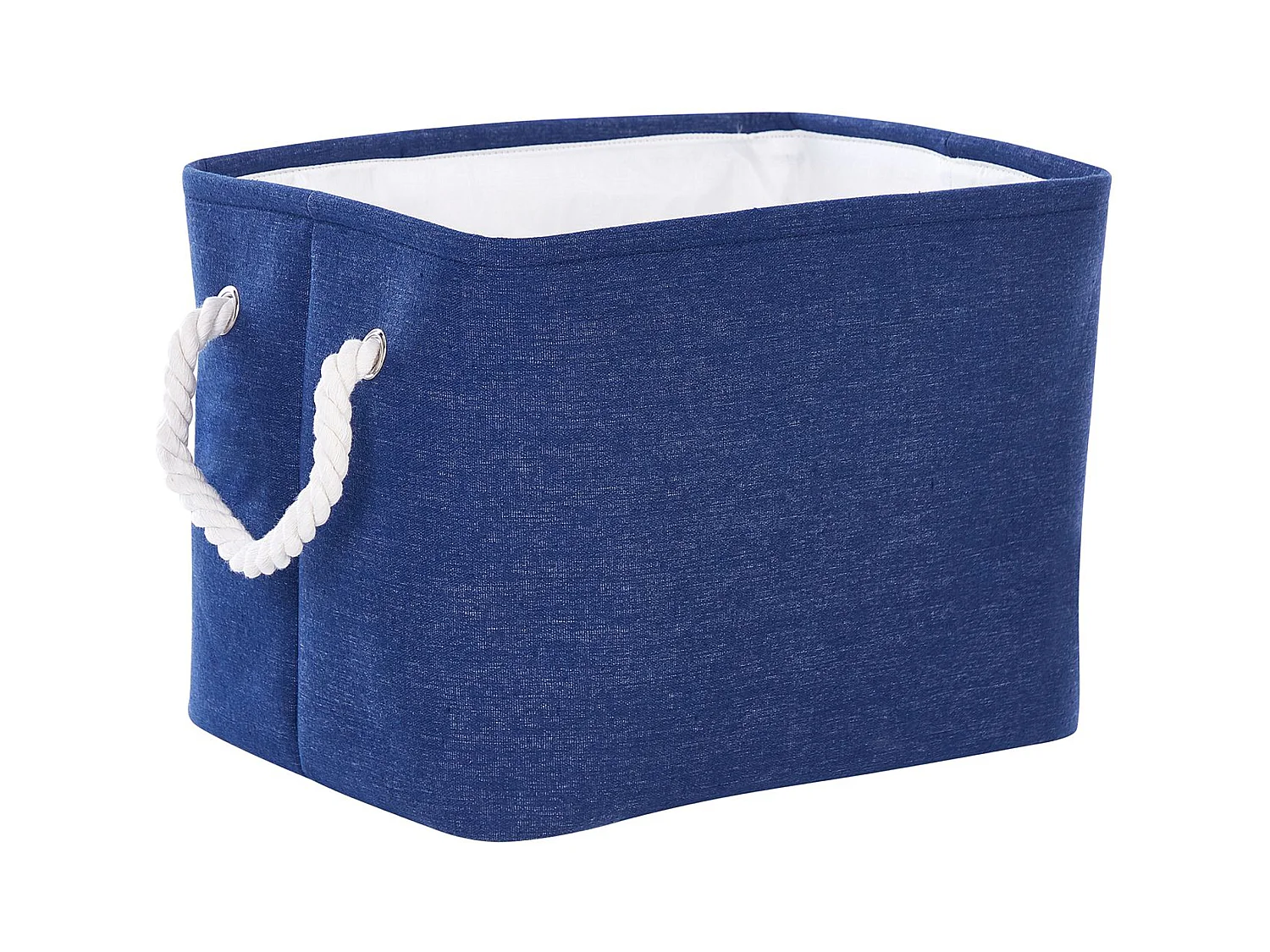 Aufbewahrungskorb 3er Set blau handgemacht Textilkorb mit Griffen Modern Darqab