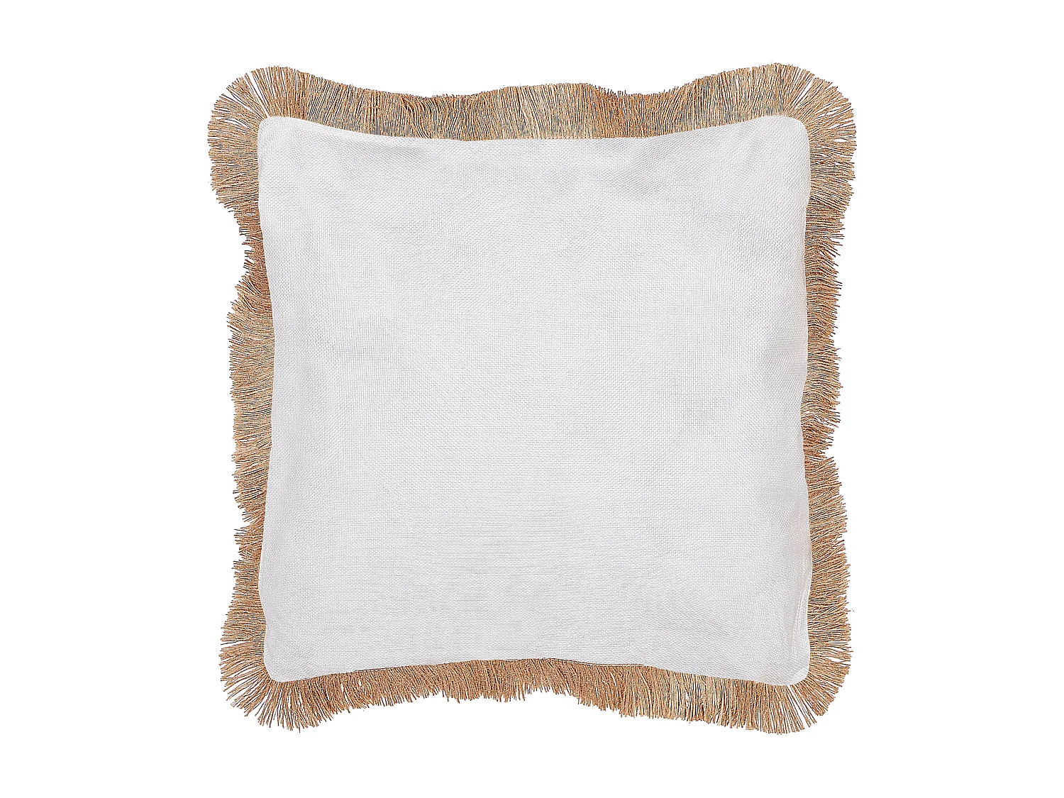 Dekokissen 2er Set beige / schwarz 45x45 cm mit Fransen orientalisch Boho Geranium