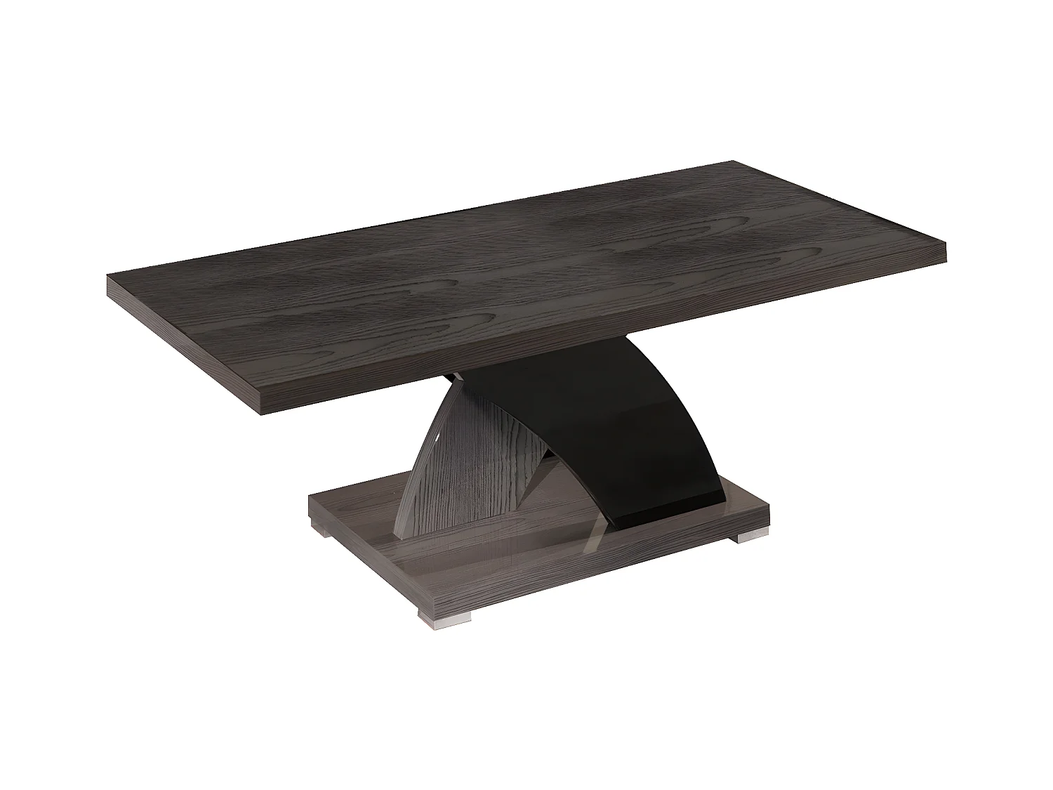 ANASMA - Table Basse Laquée et Effet Bois