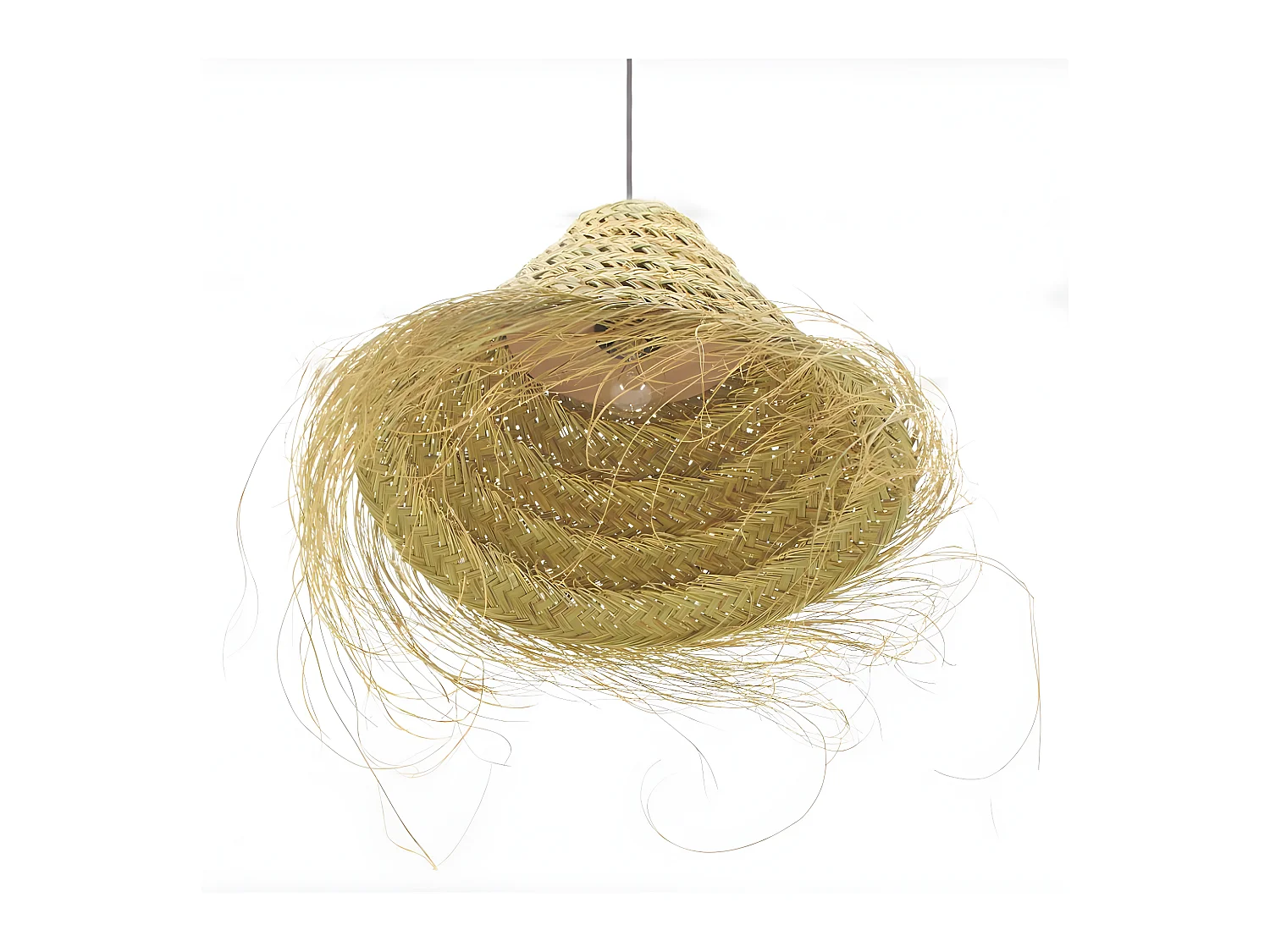 Abat-jour en jonc fin