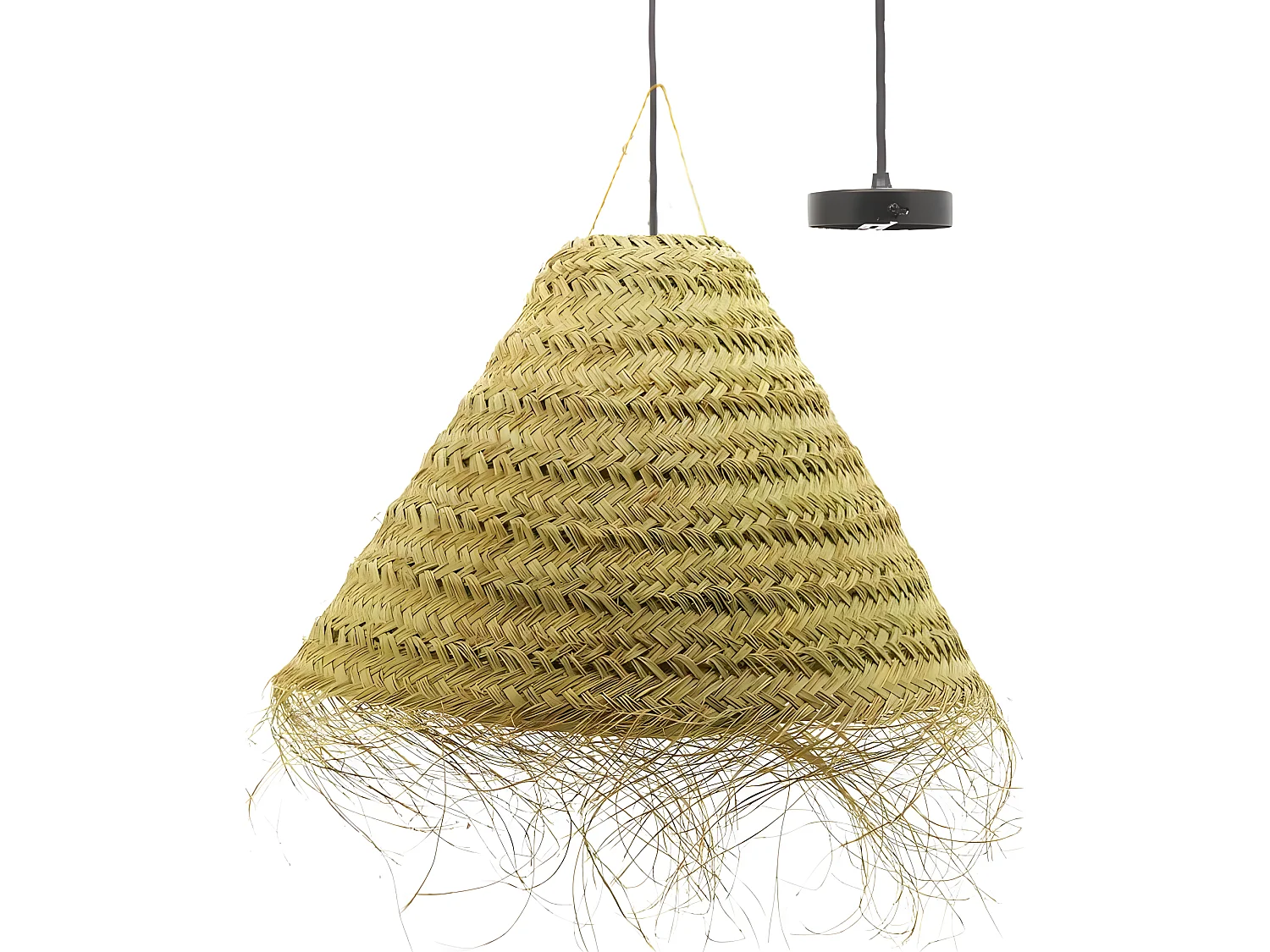 Abat-jour en jonc fin