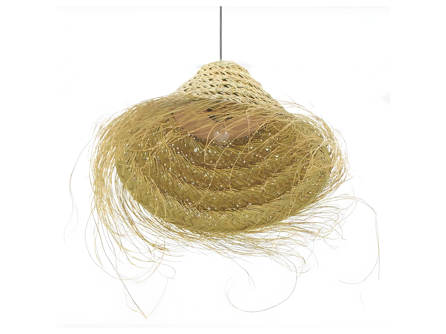 Abat-jour en jonc fin