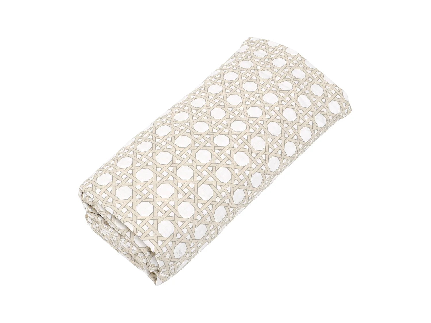 Drap housse imprimé 90x200 cm satin de coton VOYAGE Lin Bonnet 30 cm