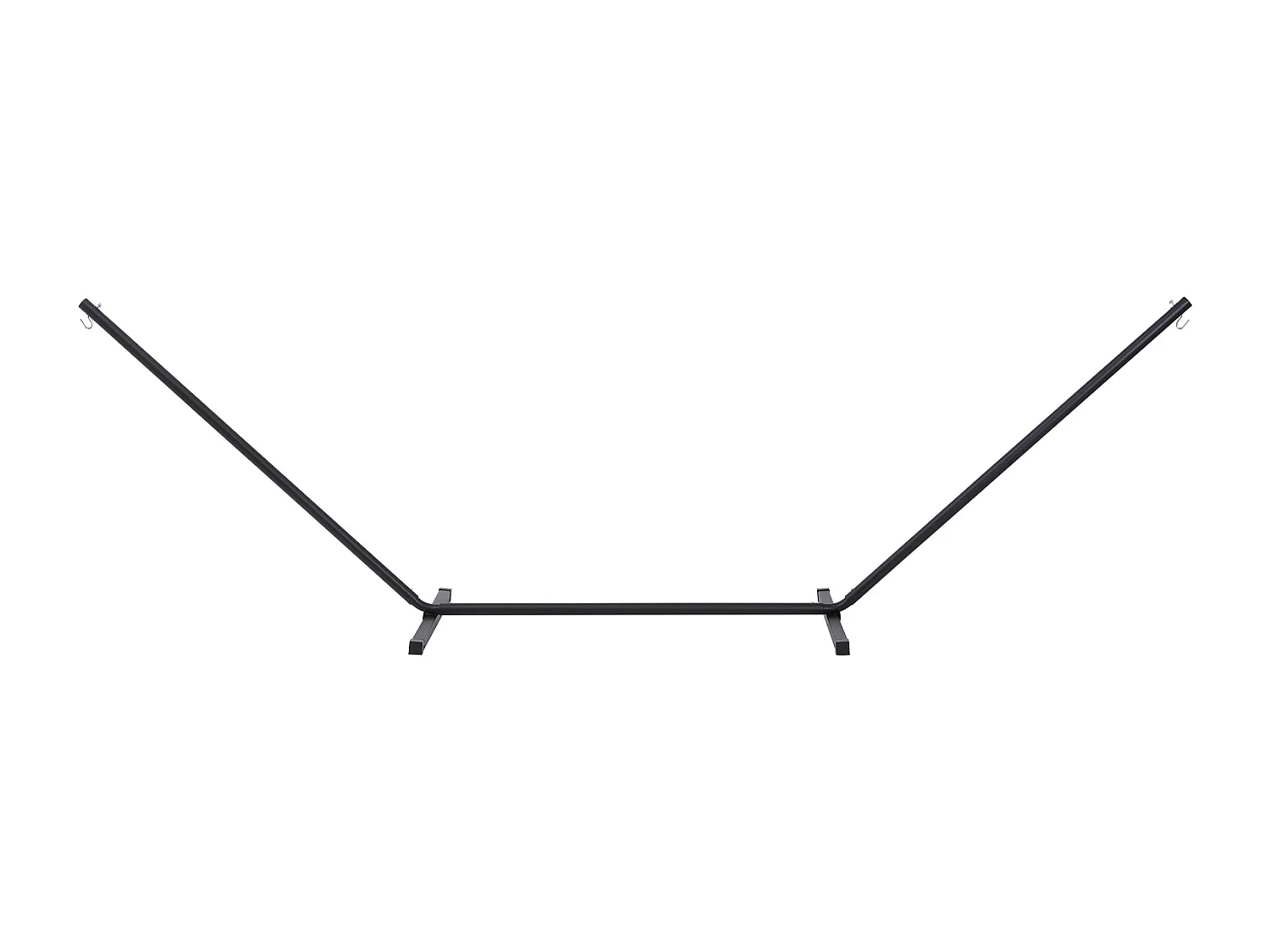 Support pied de hamac structure robuste métal époxy noir dim. 3,60L x 0,92l x 1,15H m