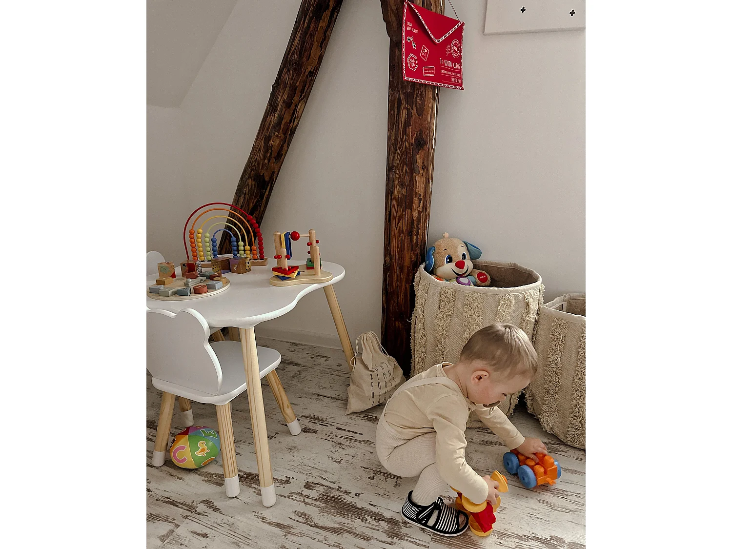 Set di 2 cestini KAKKI Cotone Beige