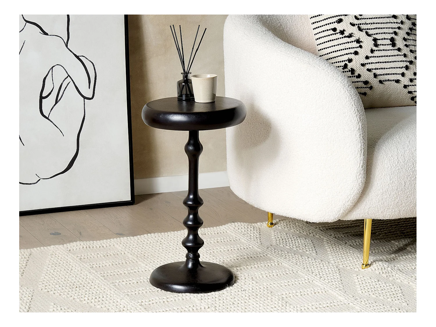 Mesa auxiliar ATAPO Metal Negro