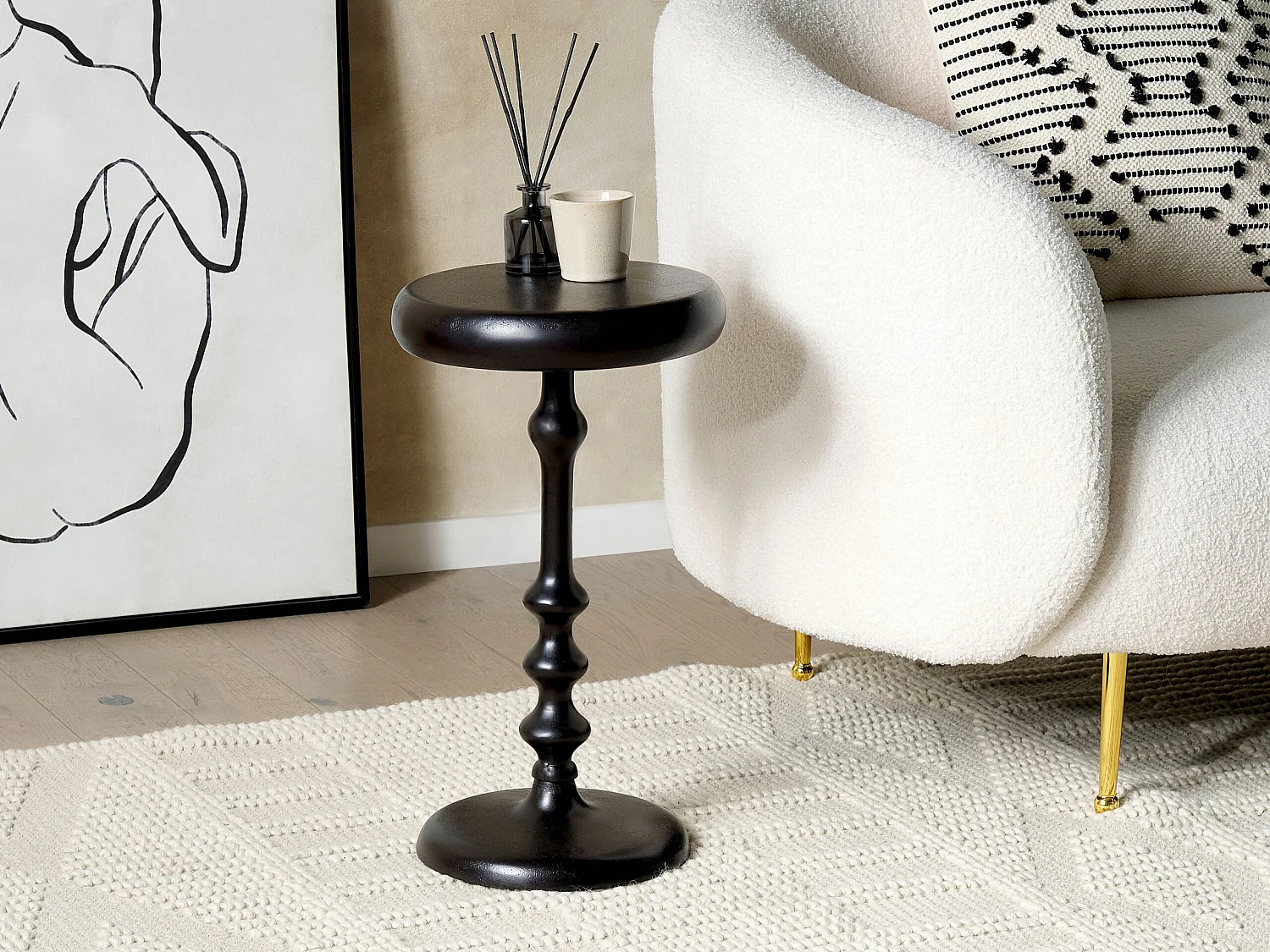 Bijzettafel ATAPO Metaal Zwart