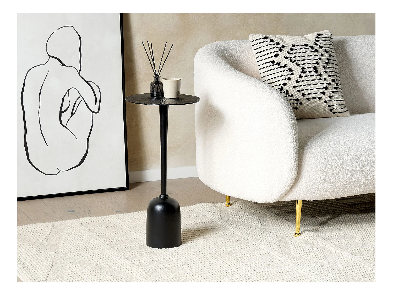 Mesa auxiliar SELWYN Metal Negro