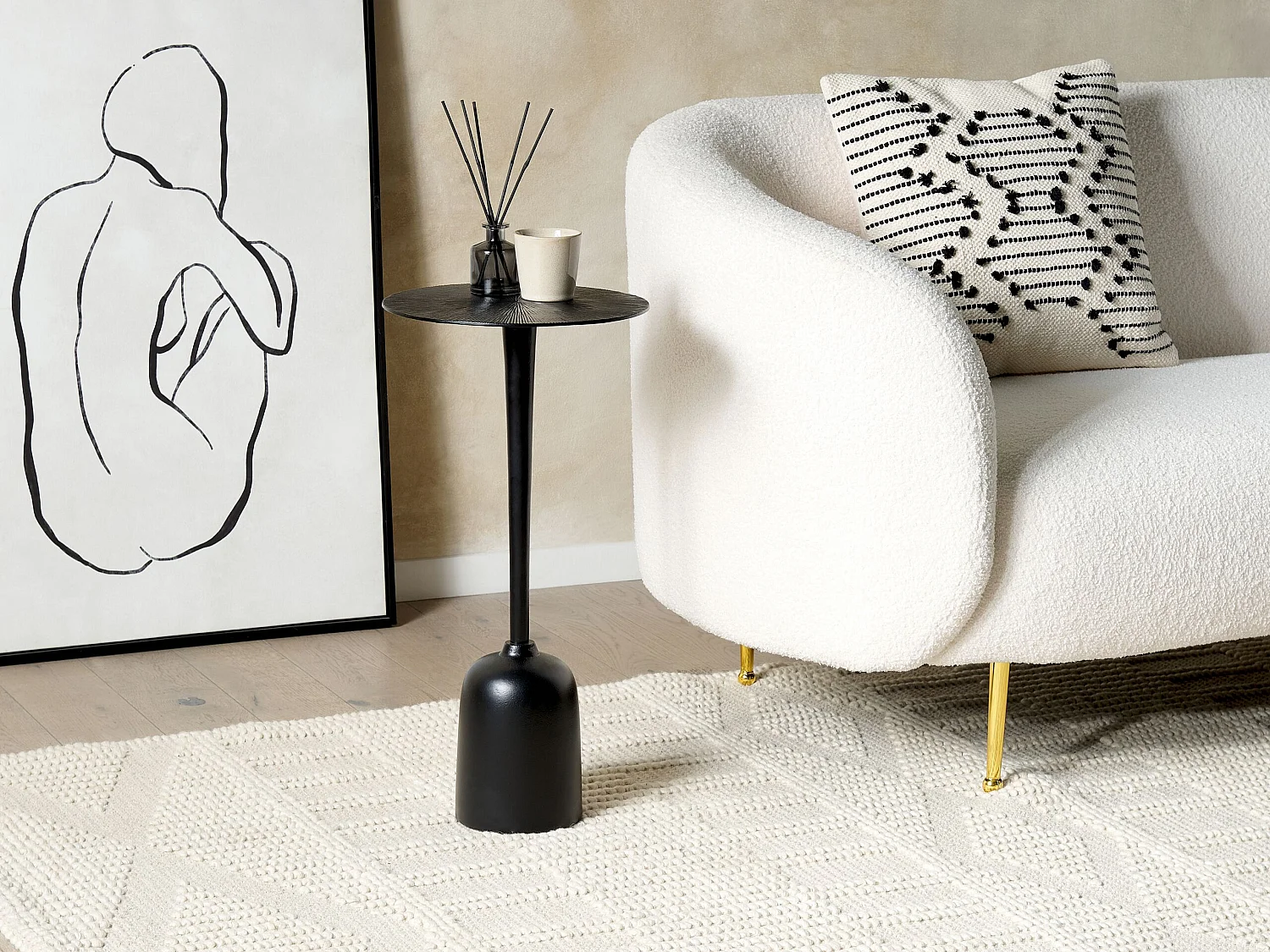 Table d'appoint SELWYN Métal Noir