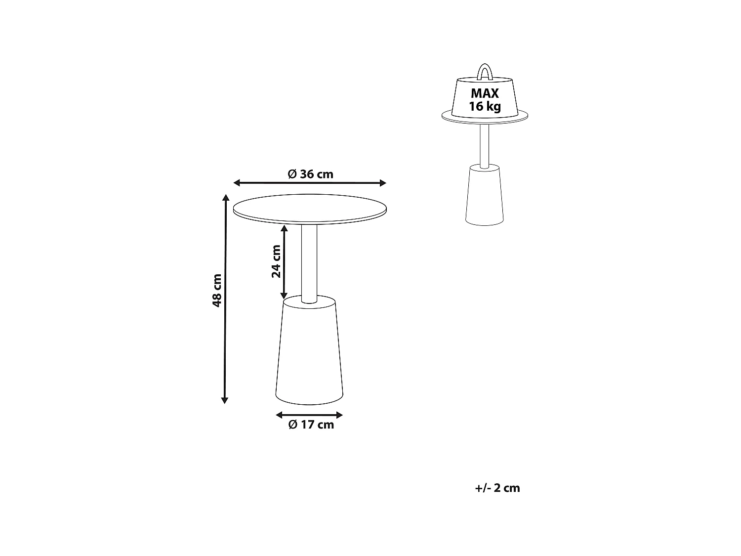 Mesa de apoio TANAMI Metal Dourado