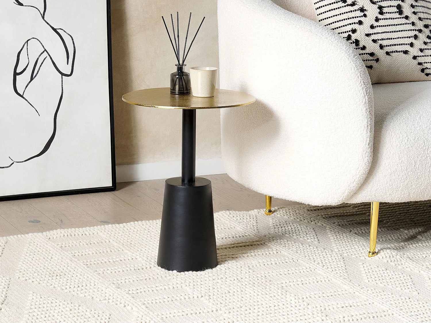 Table d'appoint TANAMI Métal Doré