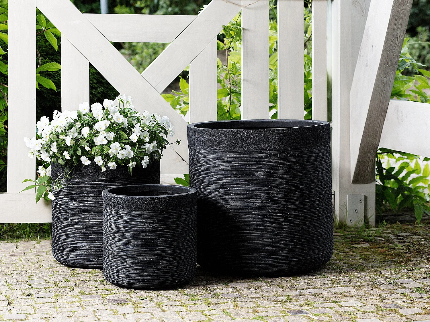 Bloempot zwart 34 x 34 x 32 cm SAMOS