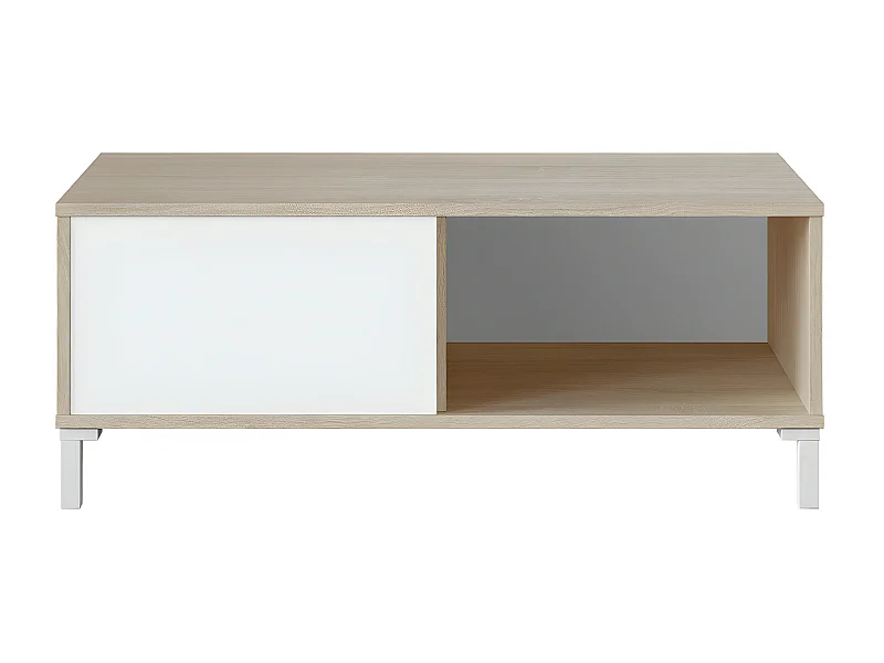 Table basse avec 2 niches de rangement Brooklyn - L100 cm