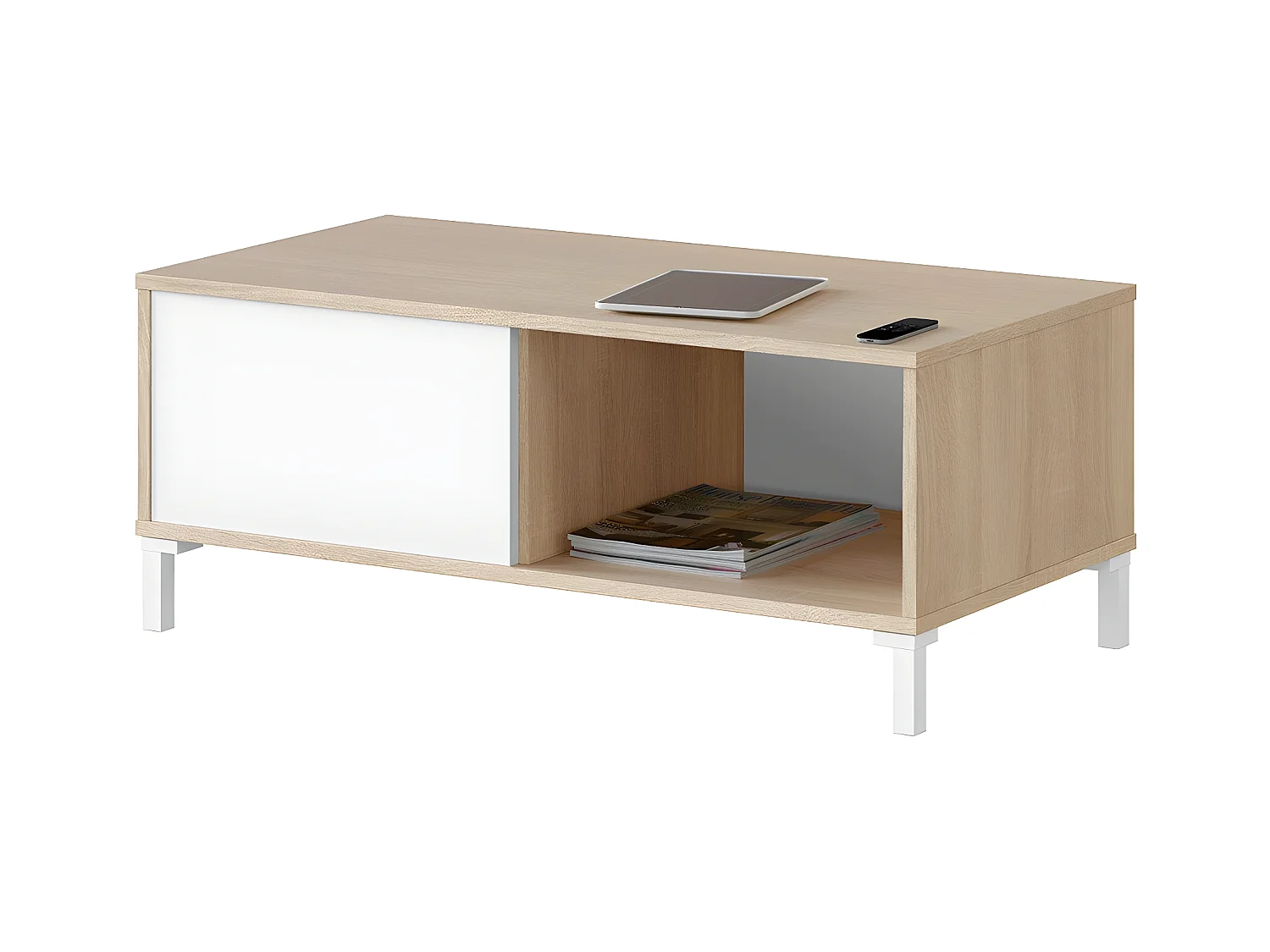 Couchtisch mit 2 Aufbewahrungsnischen Brooklyn - L100 cm