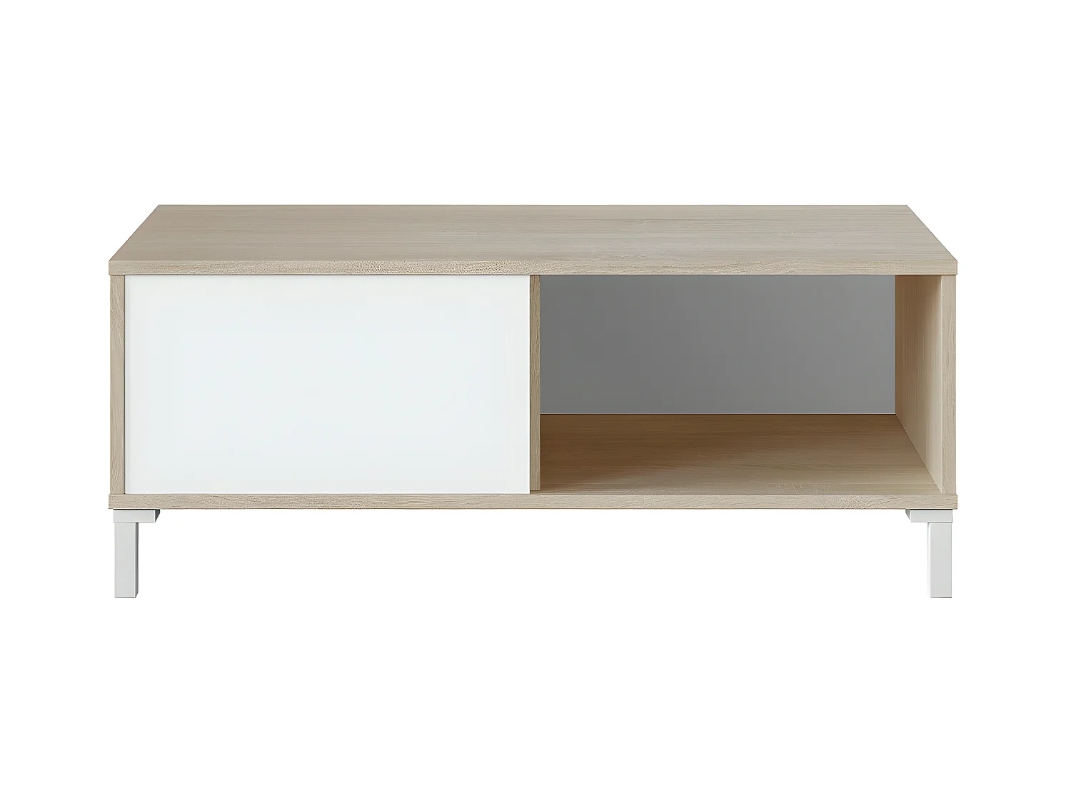Mesa de centro con 2 compartimentos de almacenamiento - L100 cm - Brooklyn
