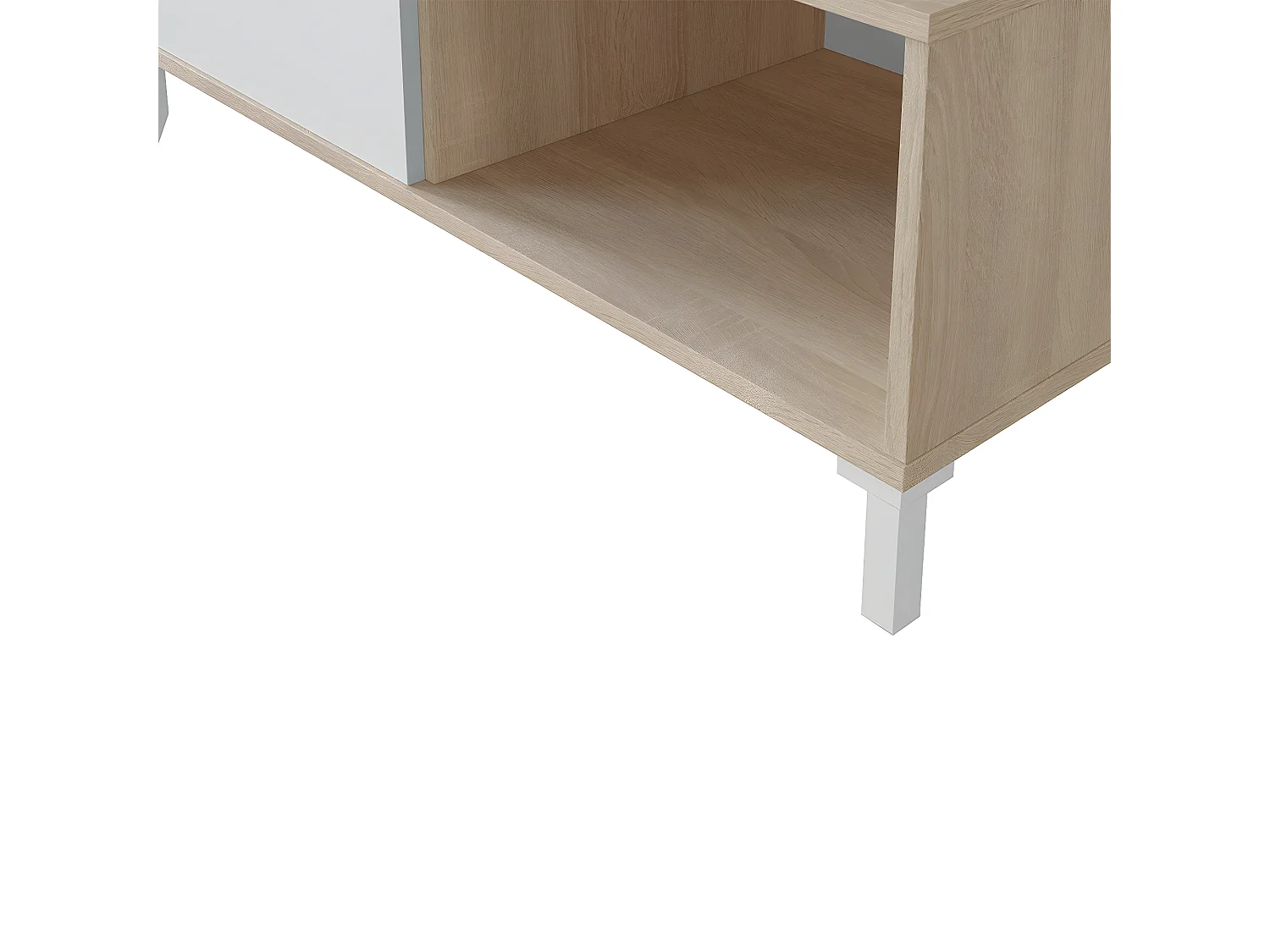 Table basse avec 2 niches de rangement Brooklyn - L100 cm