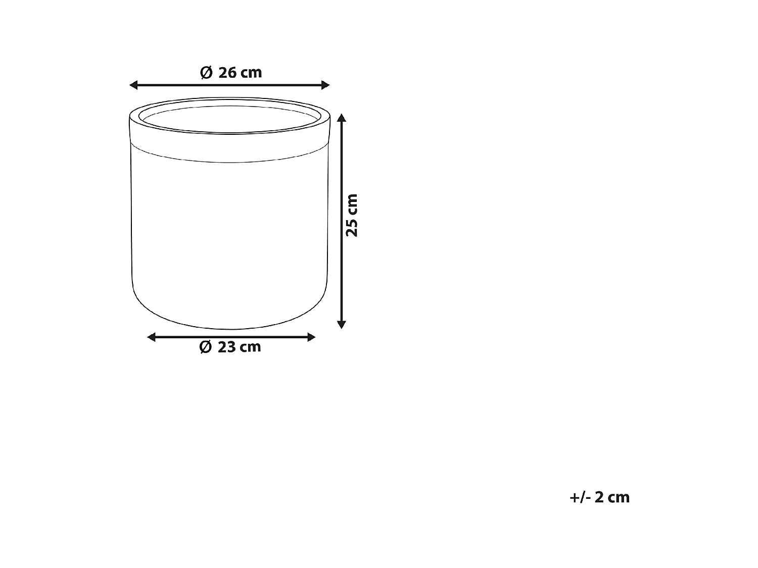 Cache-pot SAMOS 26 cm Gris