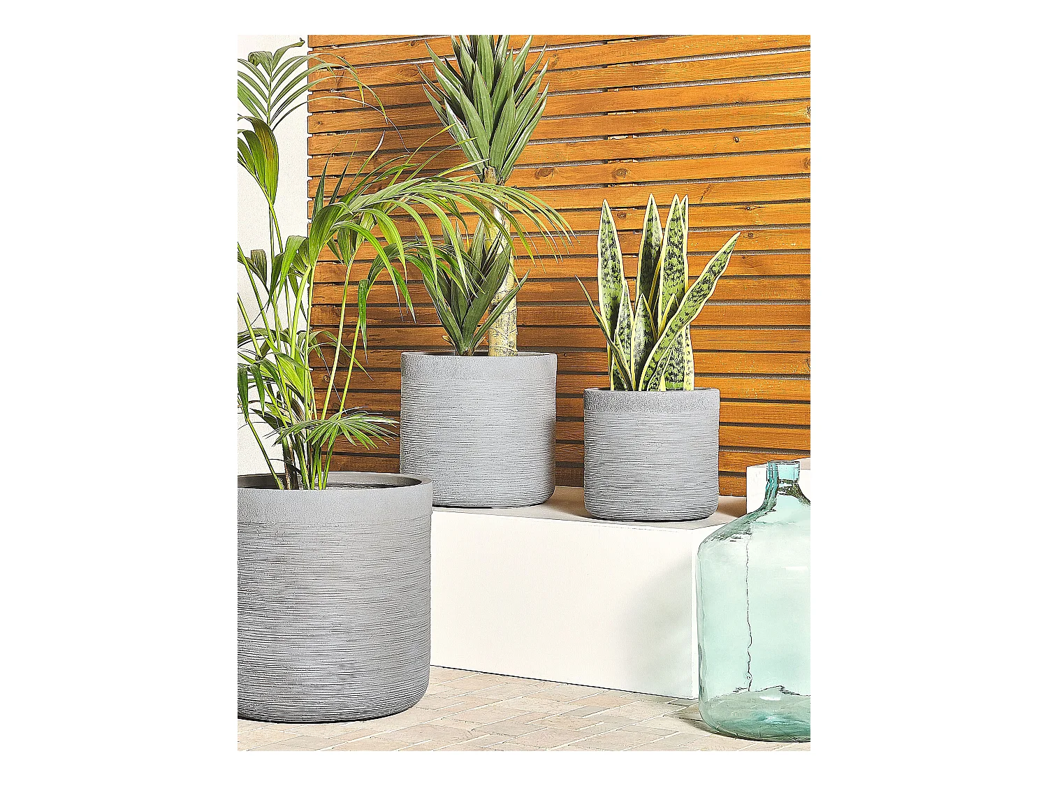 Cache-pot SAMOS 26 cm Gris