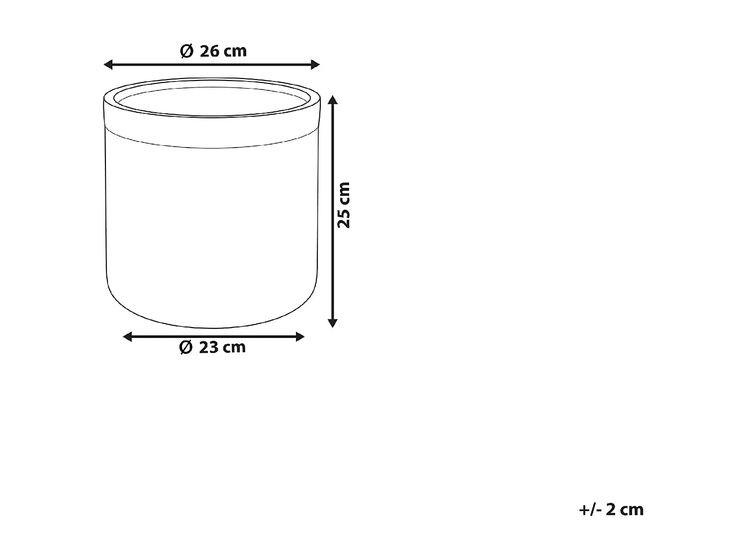 Cache-pot SAMOS 26 cm Gris