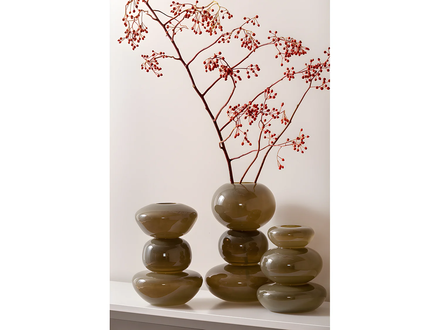 Vaso in vetro Bubbles H25cm