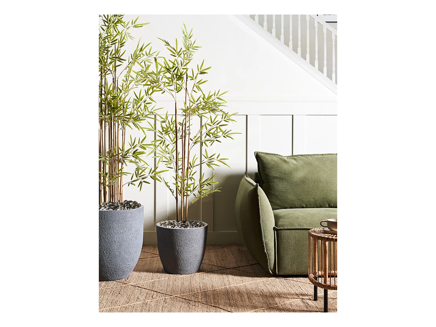 Cache-pot KANNIA 36 cm Gris clair