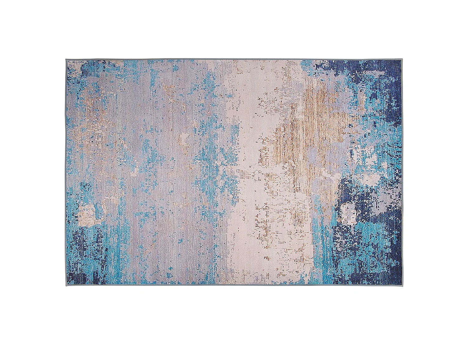 Vloerkleed polyester blauw 140 x 200 cm INEGOL