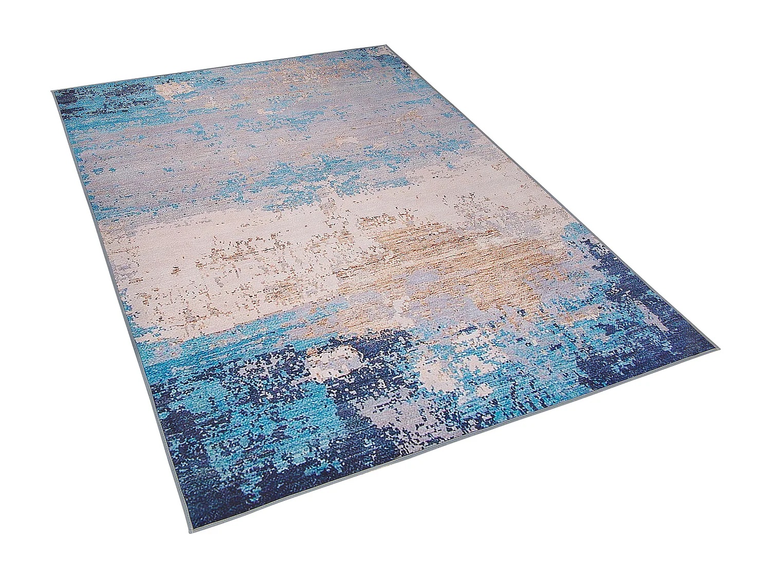Vloerkleed polyester blauw 140 x 200 cm INEGOL