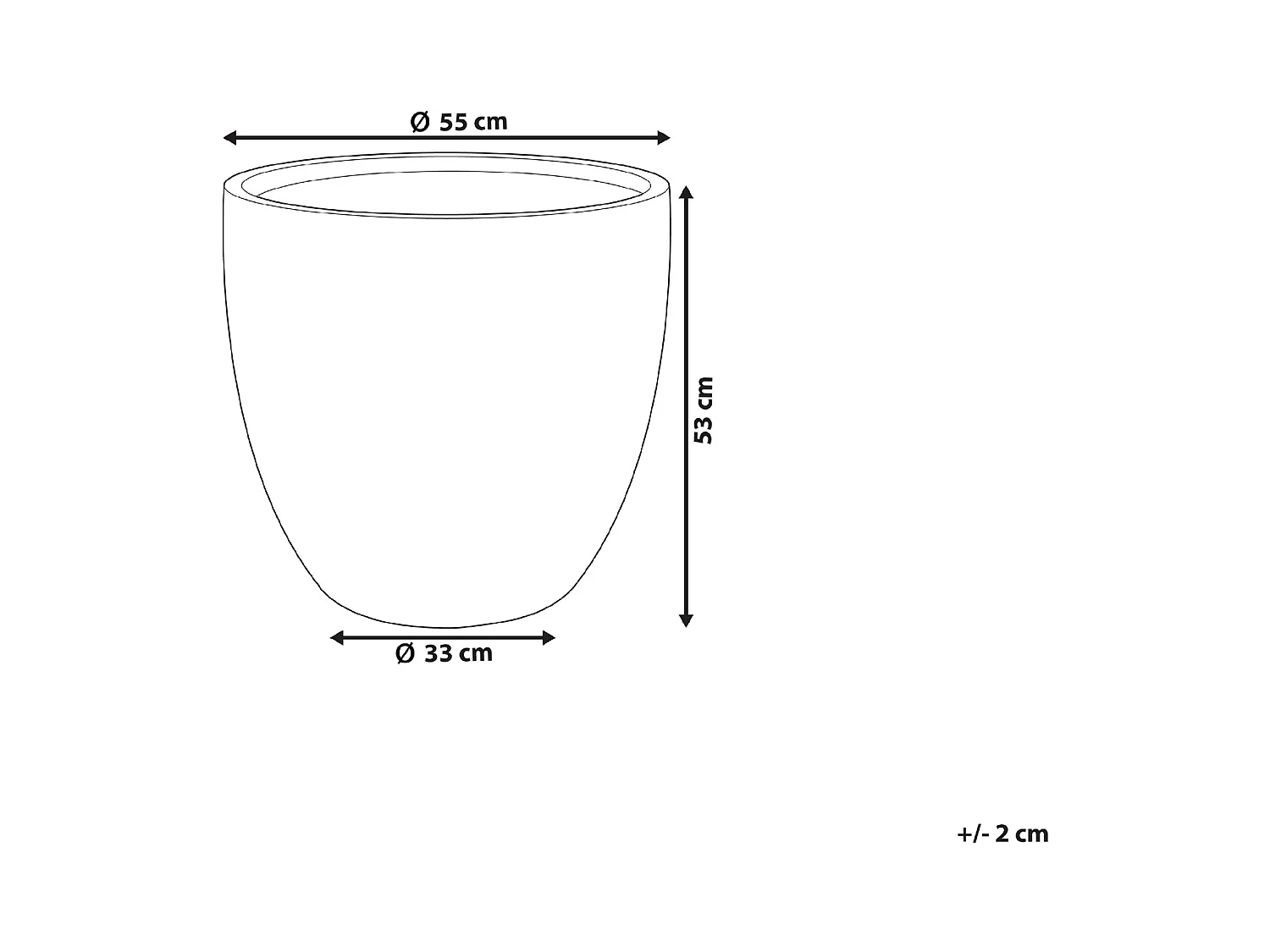 Cache-pot KANNIA 55 cm Blanc
