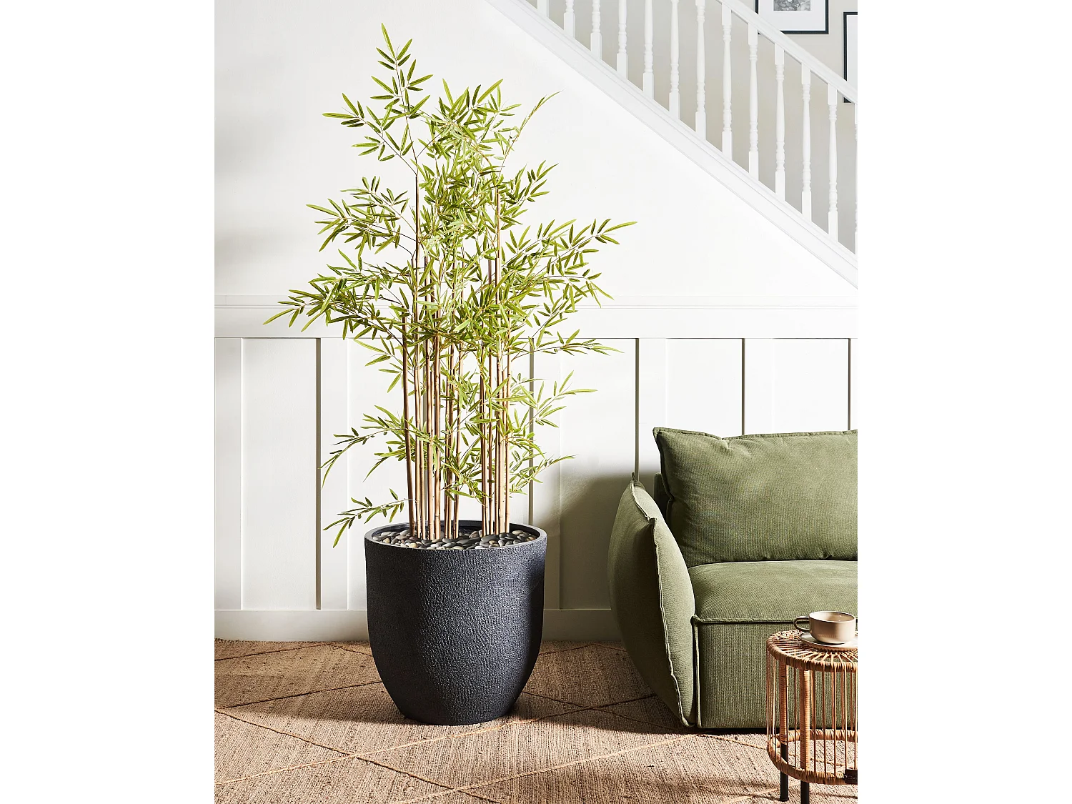 Outdoor Blumentopf Beton-Optik graphit grau rund 55 x 55 x 53 cm Modern Kannia