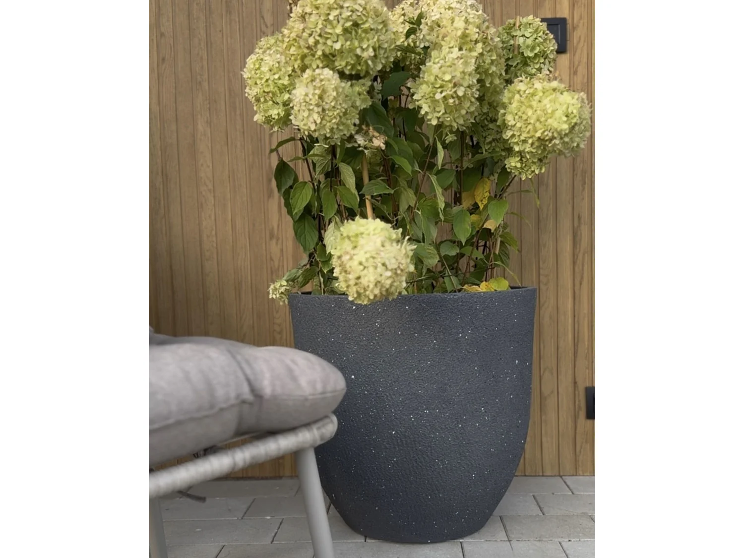Blumenkübel KANNIA Keramik 55 cm Graphitgrau