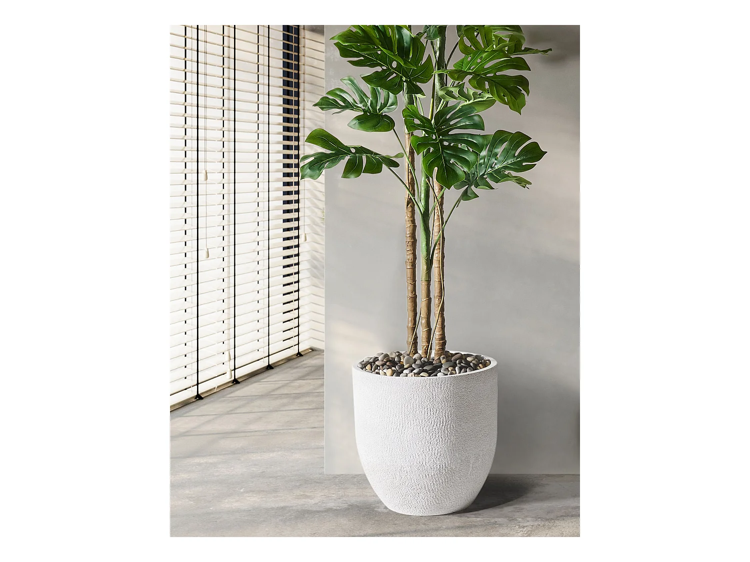 Cache-pot KANNIA 46 cm Blanc