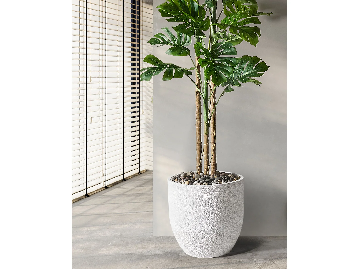 Plant Pot KANNIA 46 cm White
