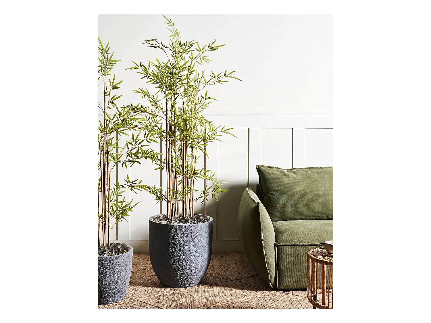 Cache-pot KANNIA 46 cm Gris clair