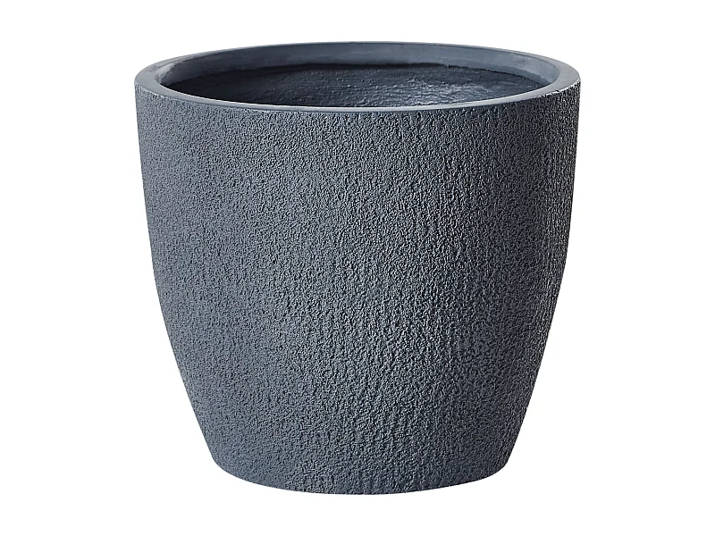 Outdoor Blumentopf Beton-Optik grau rund 46 x 46 x 46 cm Modern Kannia