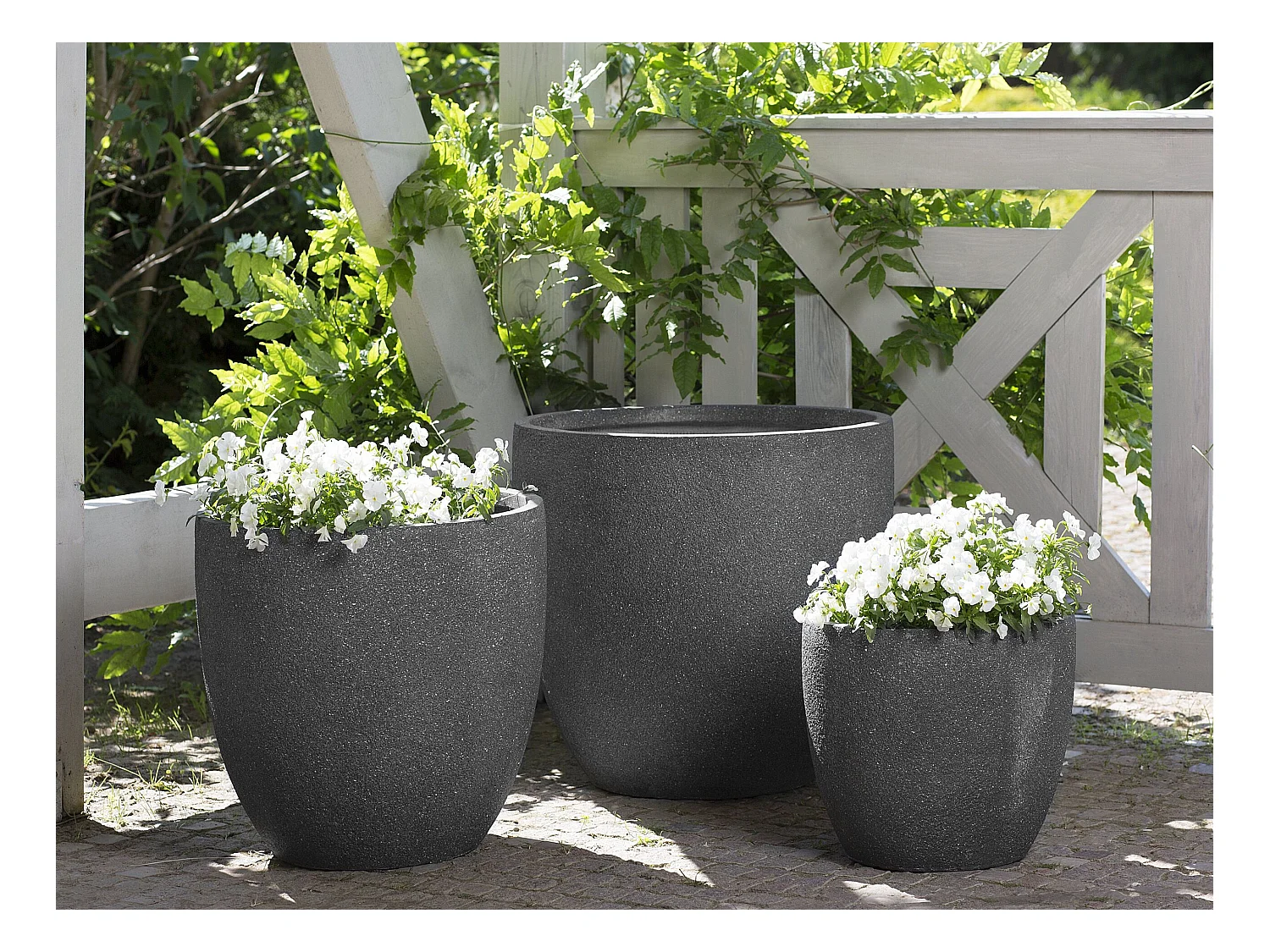 Cache-pot KANNIA 46 cm Gris graphite