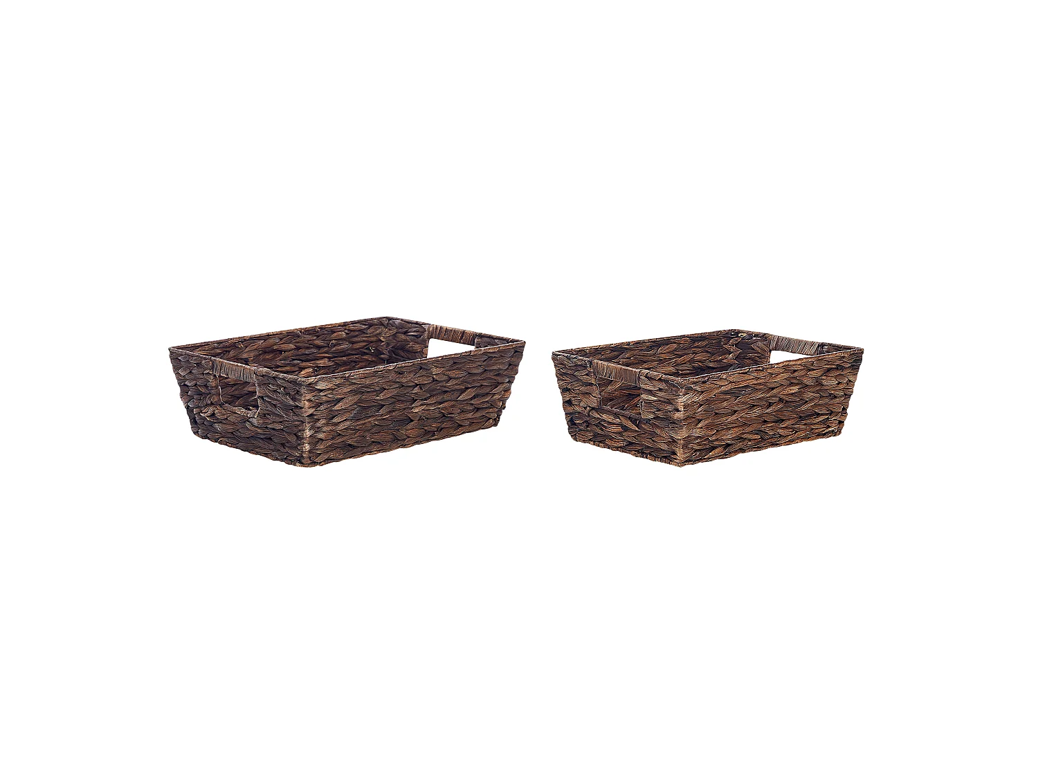 Lot de 2 paniers PANDZ Osier Marron foncé