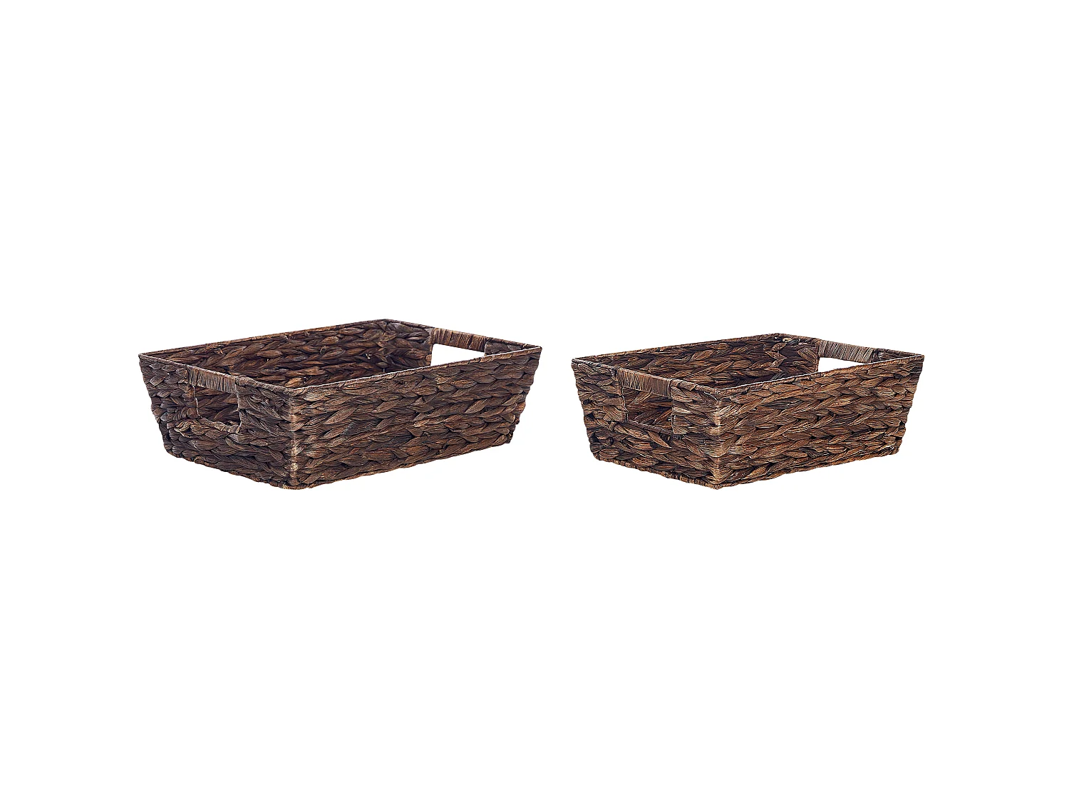 Lot de 2 paniers PANDZ Osier Marron foncé