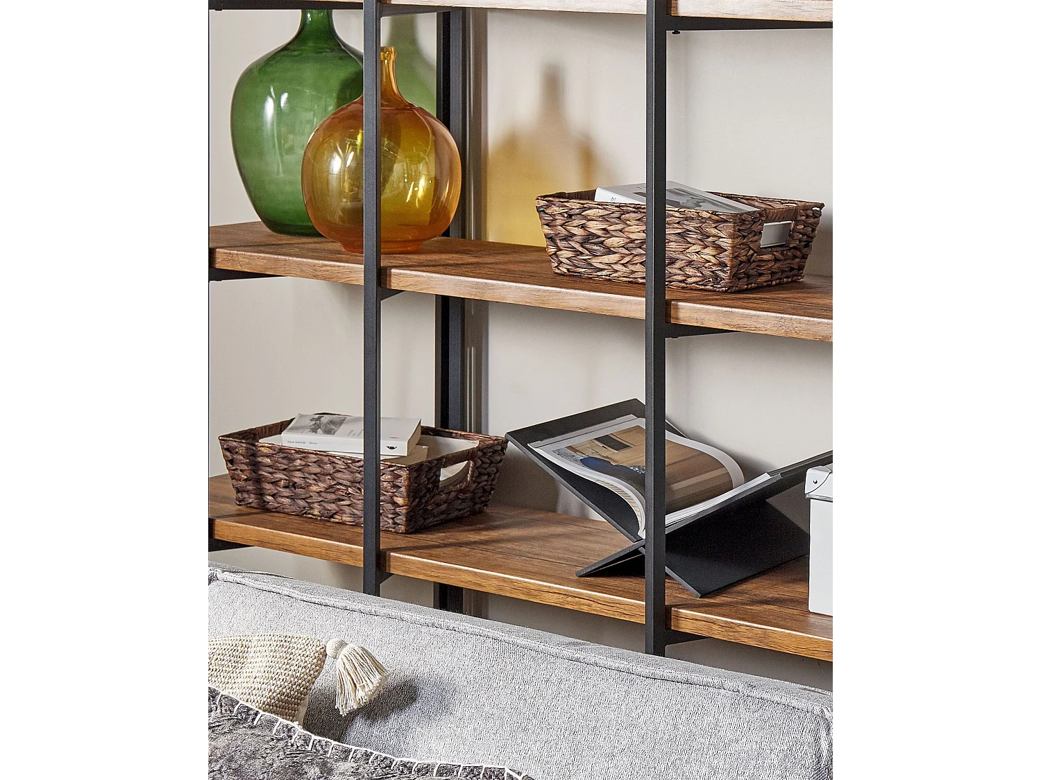 Lot de 2 paniers PANDZ Osier Marron foncé