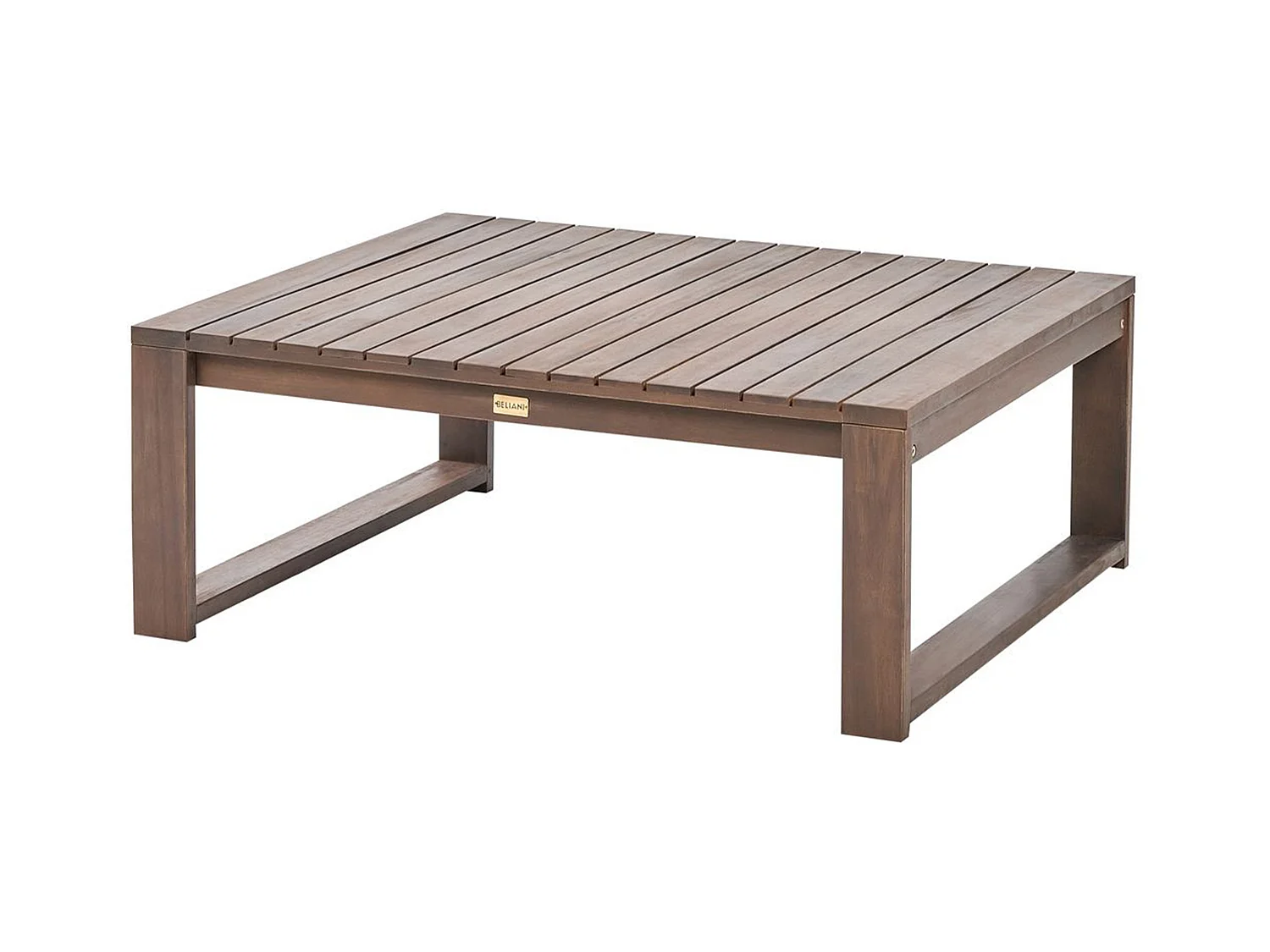 Table basse de jardin TIMOR 90 cm 75 cm Bois d'acacia certifié Marron foncé
