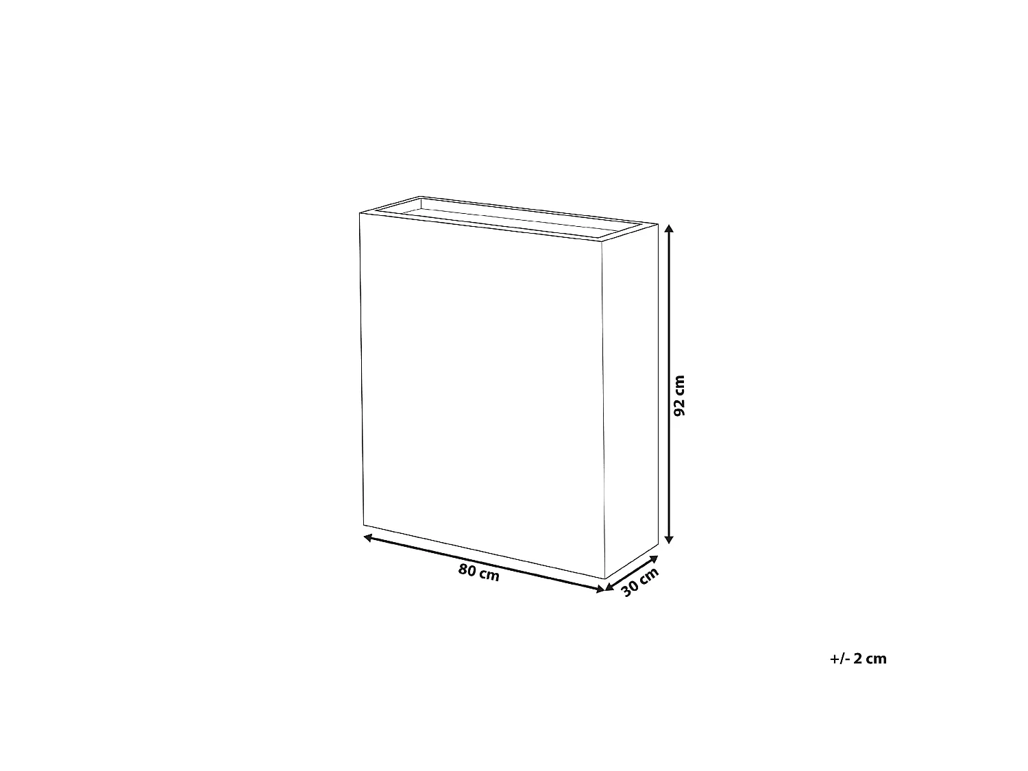 Cache-pot THIMENA 80 cm Noir