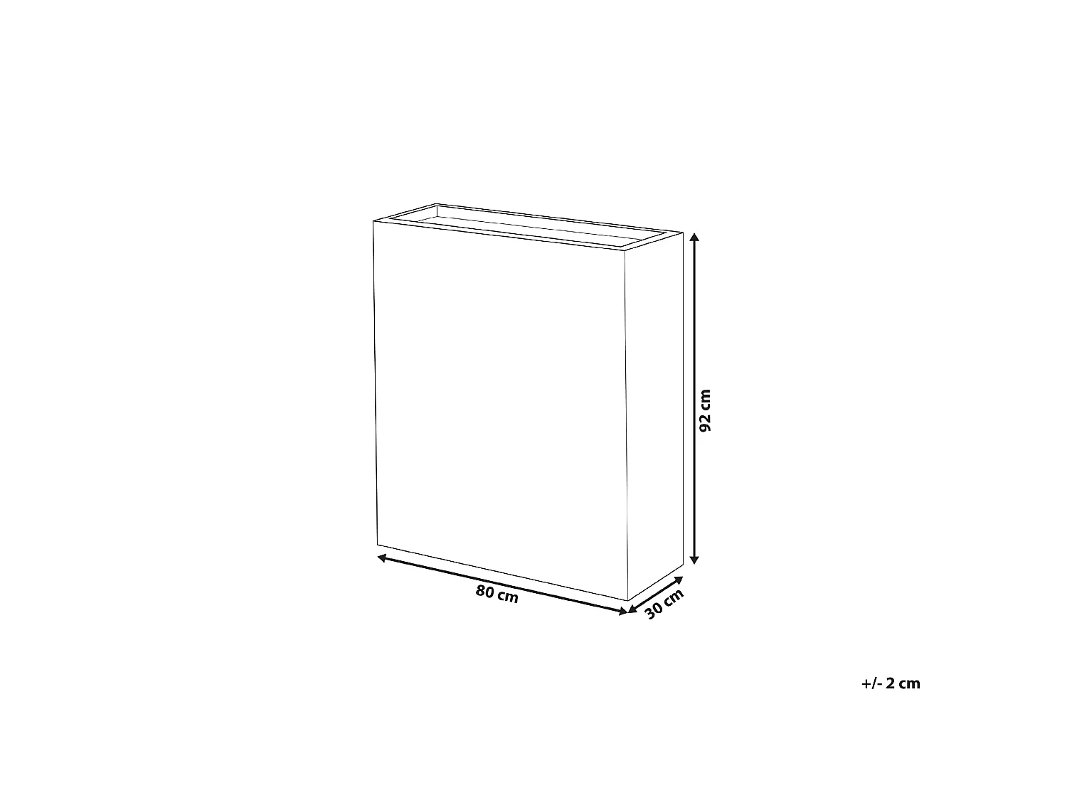 Vaso THIMENA Acrílico 80 cm Preto