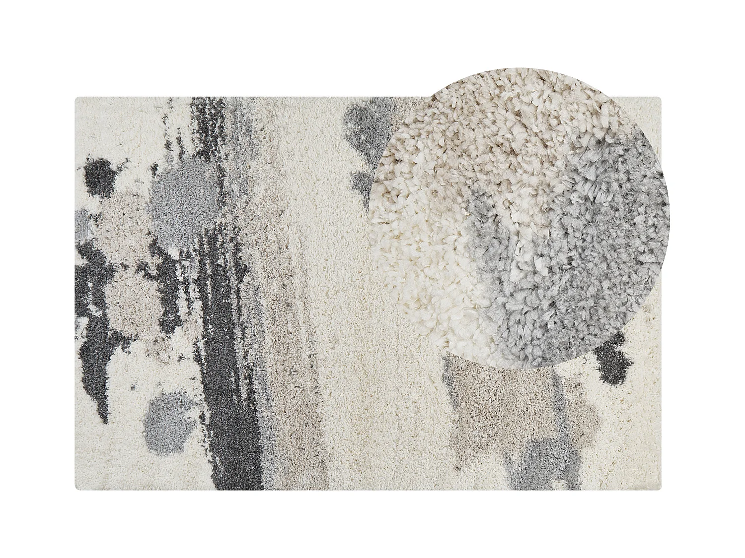 Alfombra blanco/negro/gris 200 x 300 cm GORIS