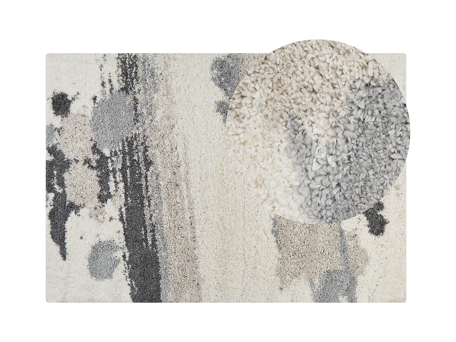 Tapis à poils longs GORIS Blanc 160 x 230 cm