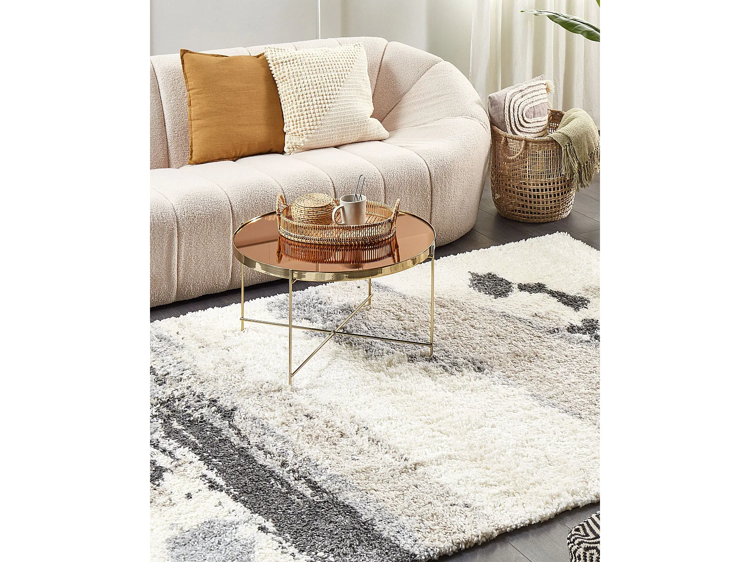 Tapis à poils longs GORIS Blanc 160 x 230 cm