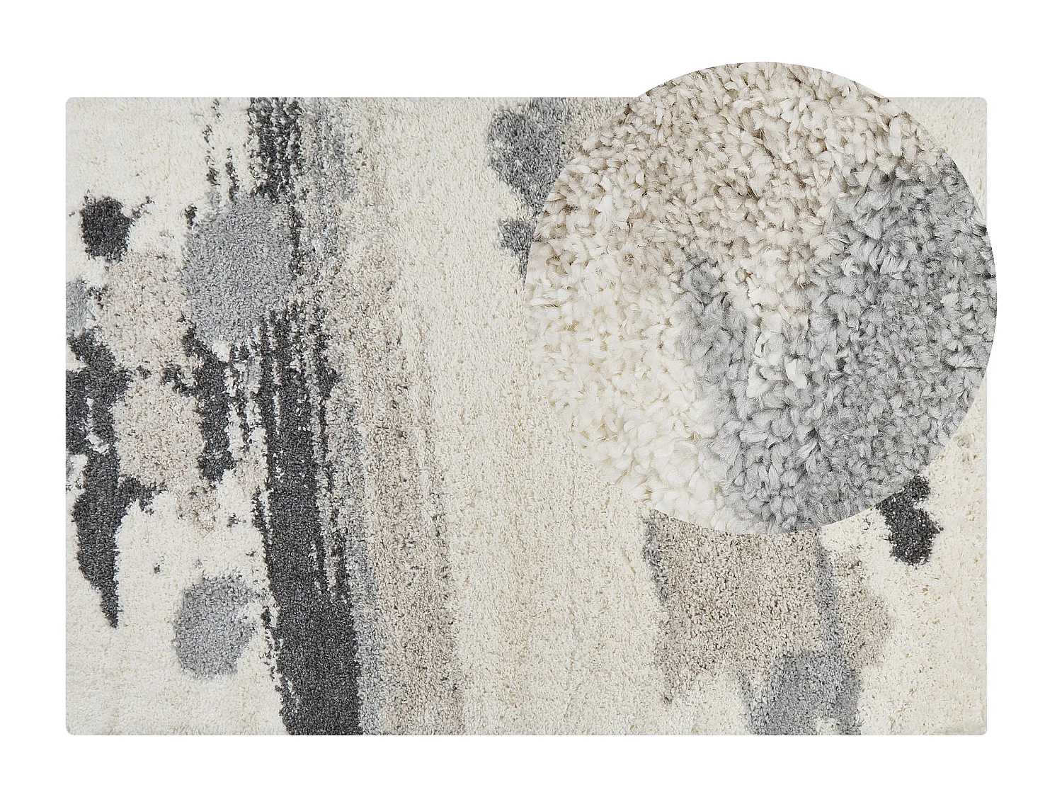 Tapis à poils longs GORIS Blanc 160 x 230 cm