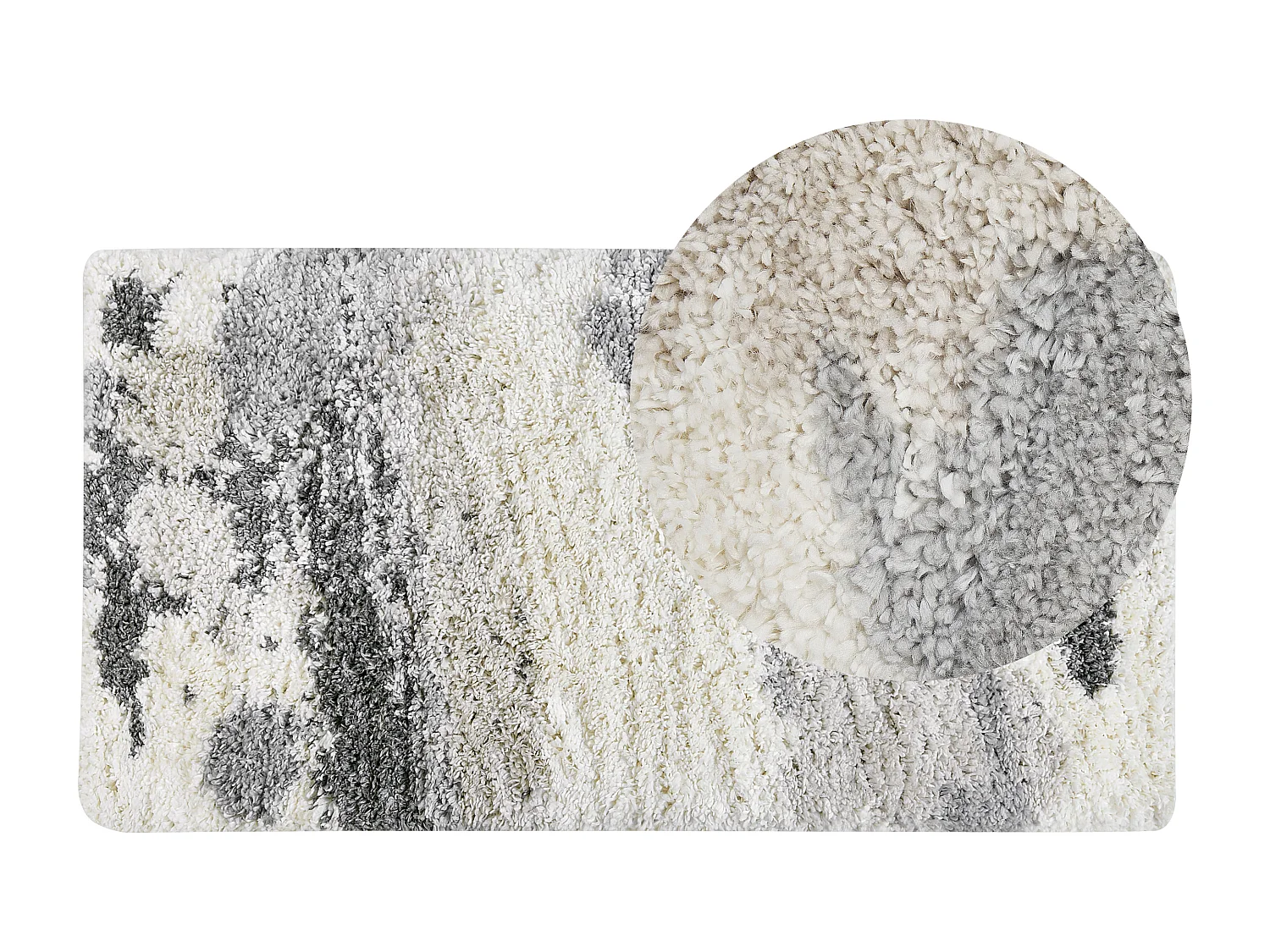 Tapis à poils longs GORIS Blanc 80 x 150 cm