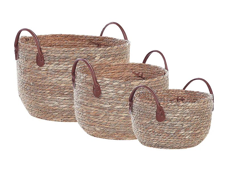 Lot de 3 paniers SAYJAR Herbier marin Naturel