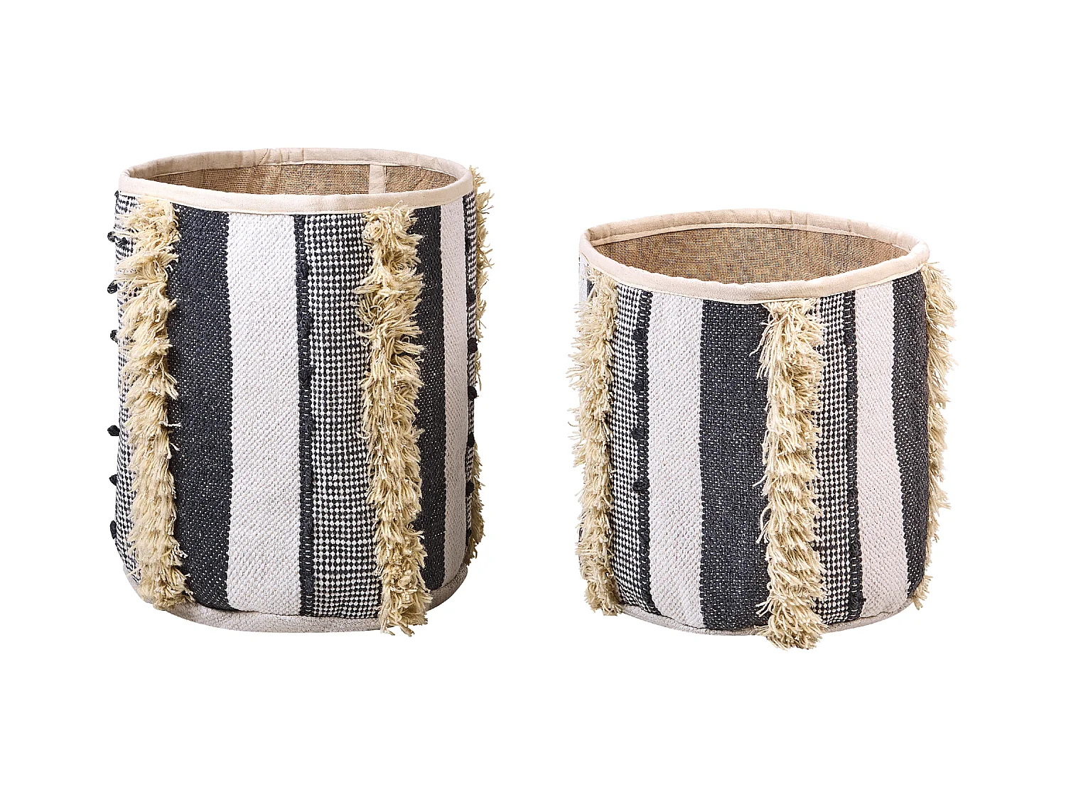 Lot de 2 paniers KOTKAI Coton Gris