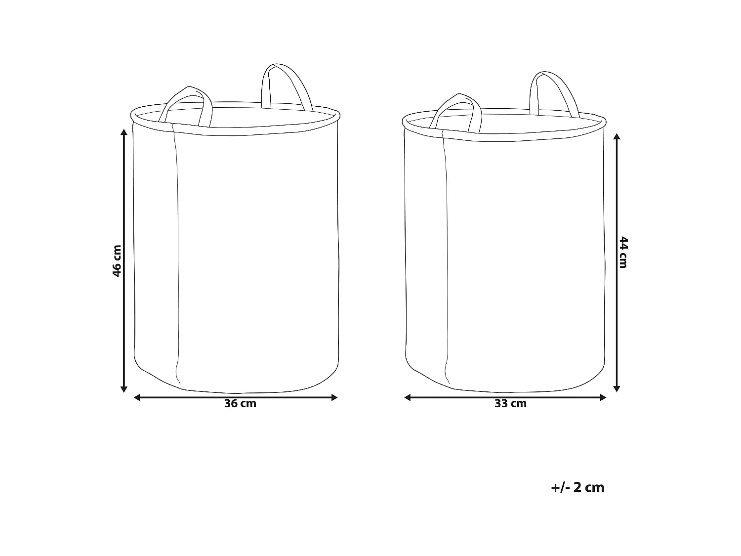 Zestaw 2 koszy tekstylnych biały ARCHA