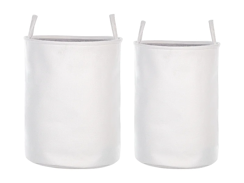 Lot de 2 paniers ARCHA Coton Blanc